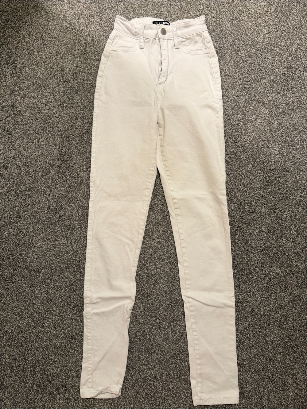 Fashion Nova High-Waisted White Skinny Jeans